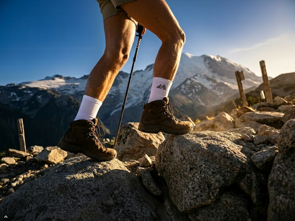 Off-White Merino Wool Hiking Socks