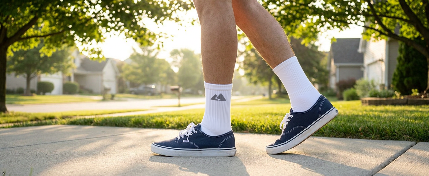 Off-White Merino Wool Hiking Socks