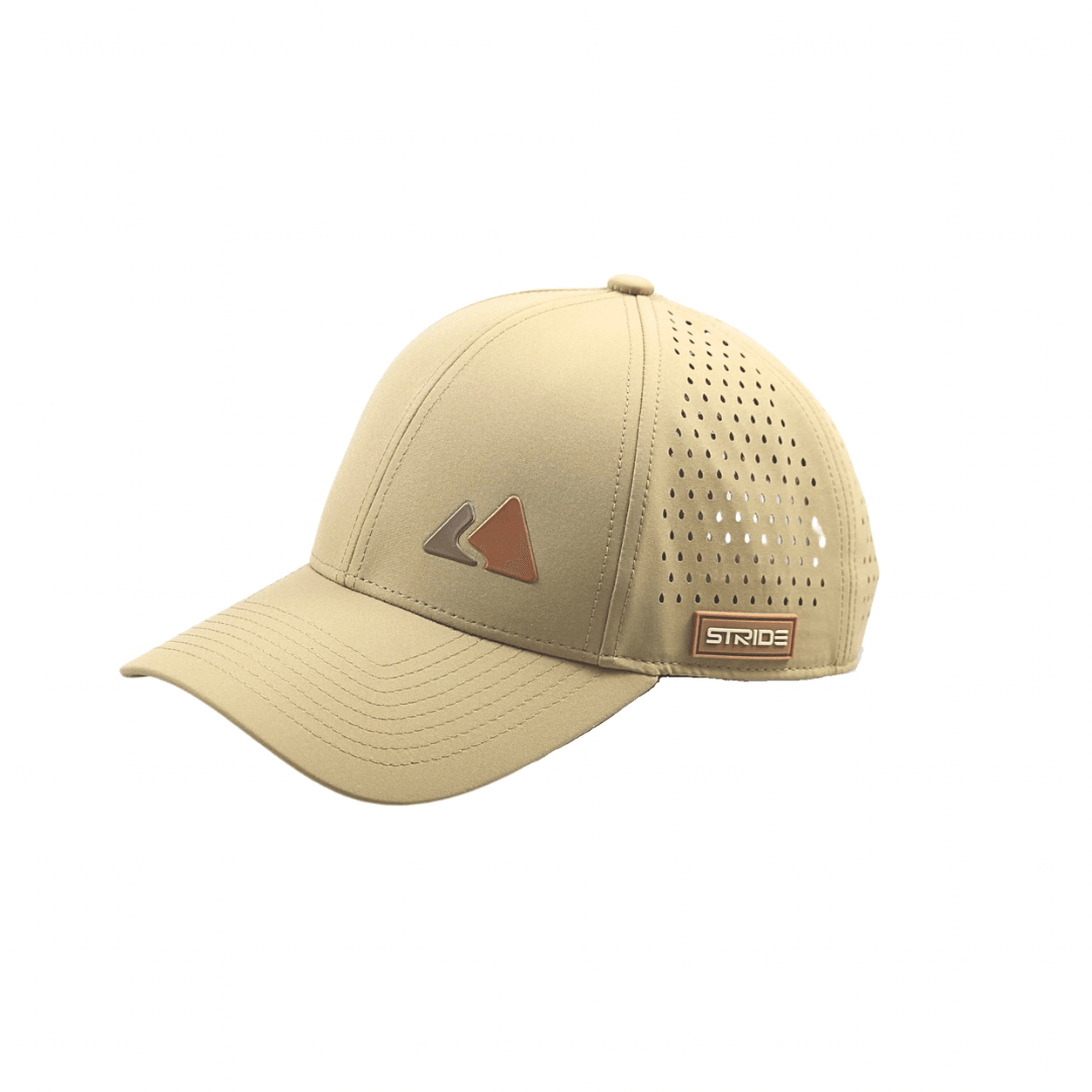 Runner wearing water-repellent cap during outdoor workou