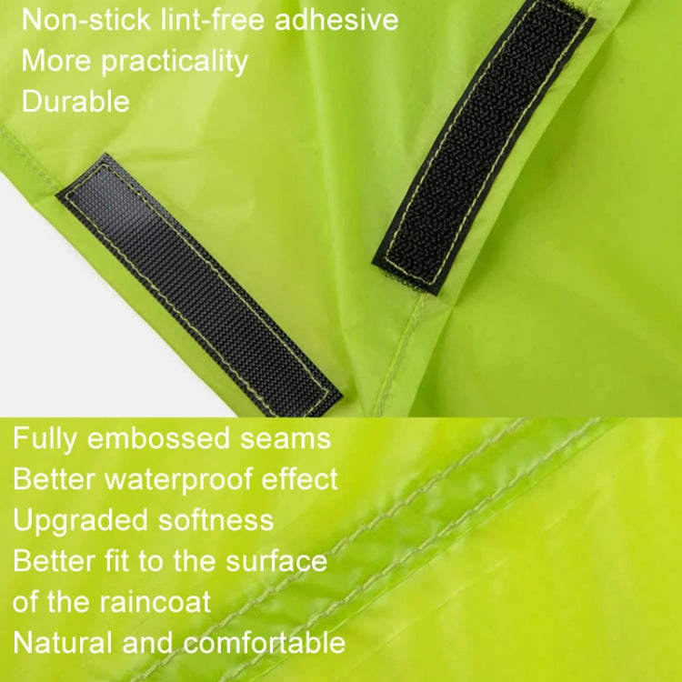 Naturehike 210T Plaid Outdoor Rain Poncho 3 In 1 Canopy Riding Travel Portable Backpacking Raincoat(Green)